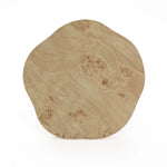 Rici burl wood finish round end table - LuxenHome