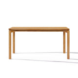 Oak veneer wood rectangle dining table with rubberwood legs - LuxenHome