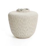 Beige beehive round MgO Vase, 12.8'' h - LuxenHome