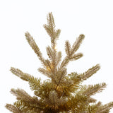 Pre-Lit Gold Branches Pine Christmas Tree with Pot,3Ft