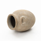 Rustic Antiqued Brown Round Terracotta Vase with Handles,13''