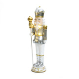Christmas Traditional Nutcracker King Silver with Lights, 4ft