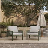 Carlsbad outdoor armchair with cushion, set of 2 - LuxenHome