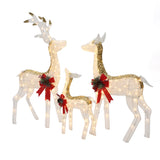 Christmas Lighted LED Deer Family Holiday Yard Decoration - Set of 3