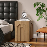 Archway Nesting Side Table,Oak-Set of 3