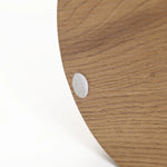 Wood grain round end/side table - LuxenHome