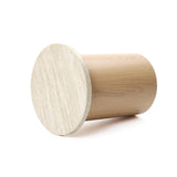 Round Nesting Tables with Travertine Tops,Set of 2