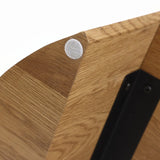 Natural wood finish coffee table with faux marble top - LuxenHome