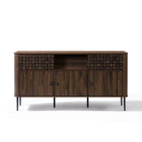 Kairo Basket Weave Design Manufactured Wood Sideboard Cabinet, Oak63"