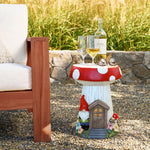 LuxenHome Gnome Mushroom MgO Indoor and Outdoor Sculpture Side Table - LuxenHome
