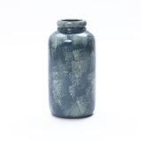 Mediterranean Jar Blue Mottled Round Terracotta Vase,13.8"