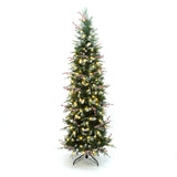 Pre-Lit Frosted Pencil Artificial Christmas Tree, 7.5ft