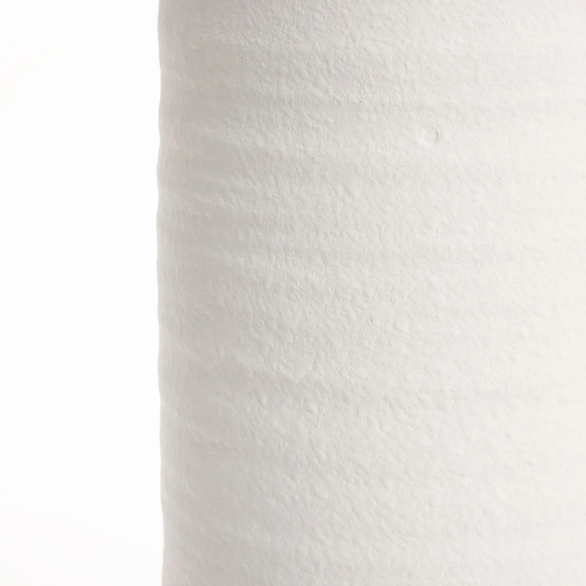 Close-up of a textured white surface, possibly resembling the delicate grain of a white terracotta vase, with soft lighting and subtle shadows enhancing its gentle contours.
