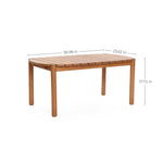 Solana solid wood rectangle outdoor coffee table - LuxenHome