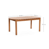 Solana solid wood rectangle outdoor coffee table - LuxenHome