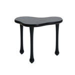 Black Wood Irregular Shape 19.9-Inch Tall Side Table - LuxenHome