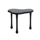 Black Wood Irregular Shape 19.9-Inch Tall Side Table - LuxenHome