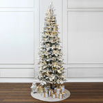 create-a-winter-wonderland-indoors-with-this-slim-pre-lit-snow-flocked-christmas-tree