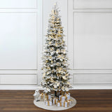 create-a-winter-wonderland-indoors-with-this-slim-pre-lit-snow-flocked-christmas-tree