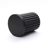 Bella Round Wood Fluted Side Table,Black 19.29''