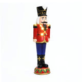 Christmas Traditional Nutcracker Soldier Red with Lights, 4ft
