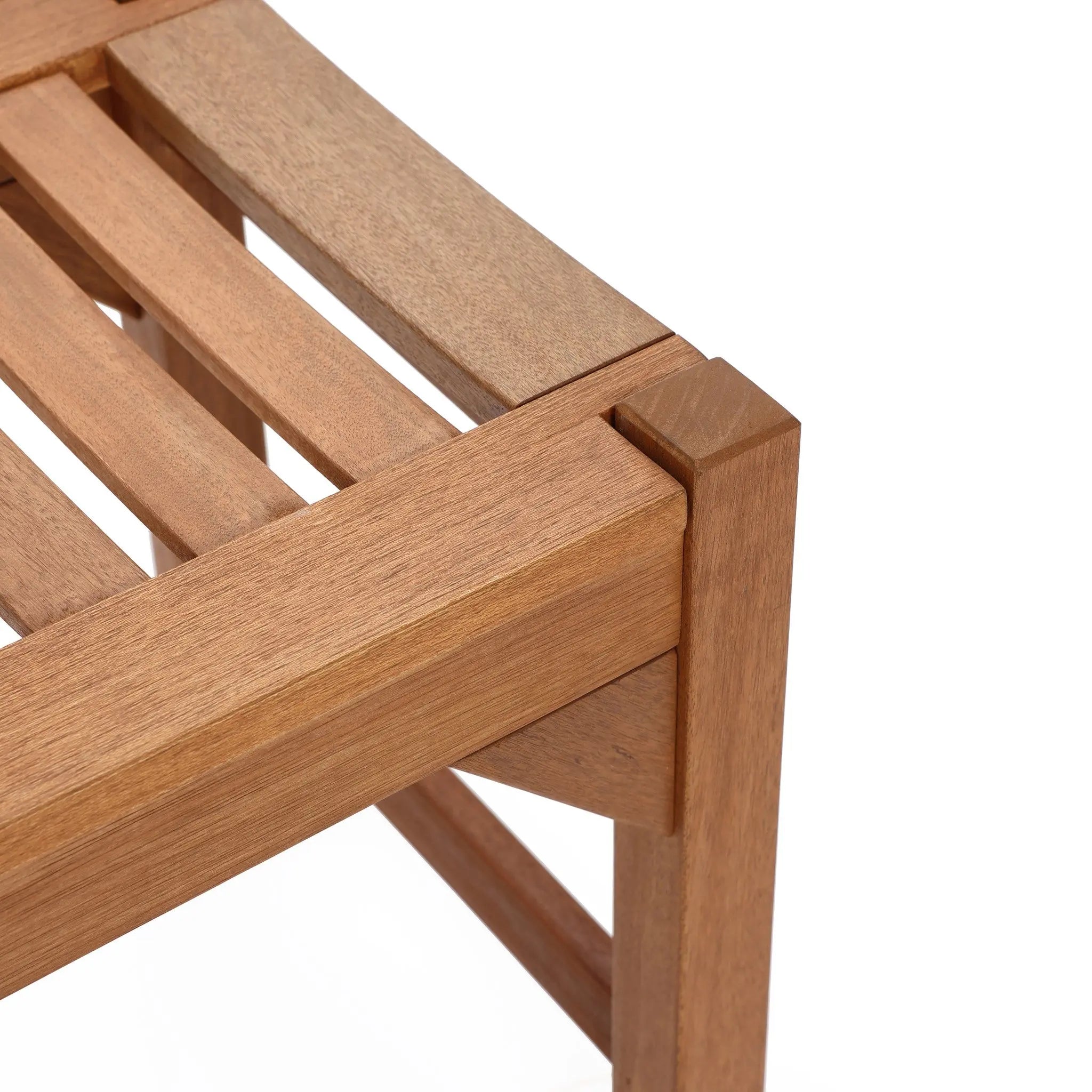 Lucia solid wood outdoor dining bench - LuxenHome