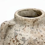 Detailed view of the weathered surface on a Terracotta Vase, showing speckled gray and brown rustic texture—perfect for farmhouse home décor.
