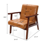 Josef accent chair, brown - LuxenHome