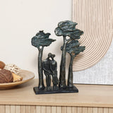 Lovers siting decorative sculpture - LuxenHome