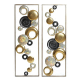 two-metal-wall-art-with-metal-rings-discs-arranged-in-unique-style