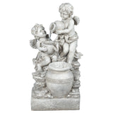 gray-resin-cherub-angels-outdoor-fountain
