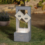 water-feature-in-a-garden-with-LED-lights