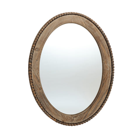 Alisson wall mirror, oval, wood-framed