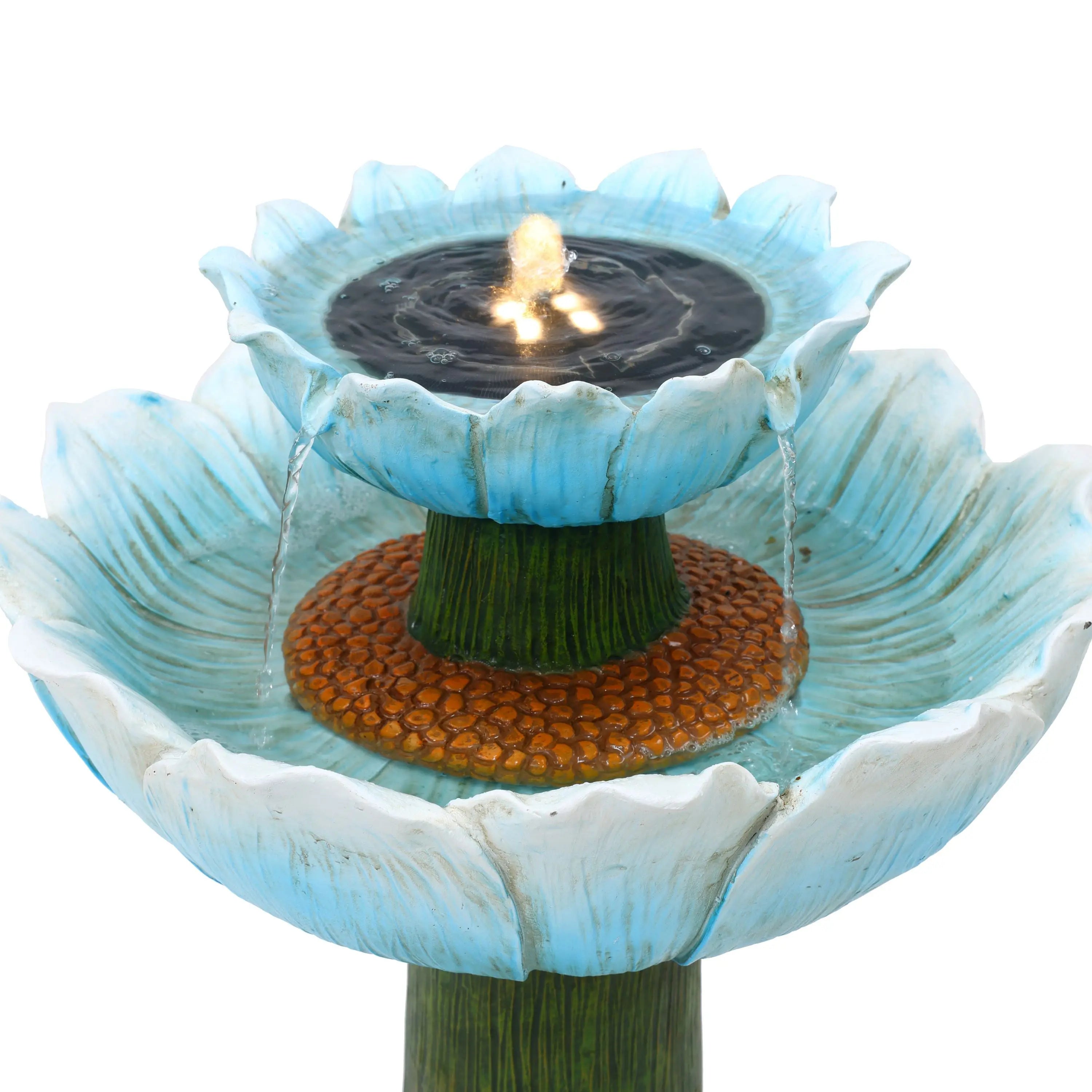 blue-flower-fountain-with-a-candle-in-the-center