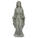 Grace series garden statue, Virgin Mary, gray - LuxenHome