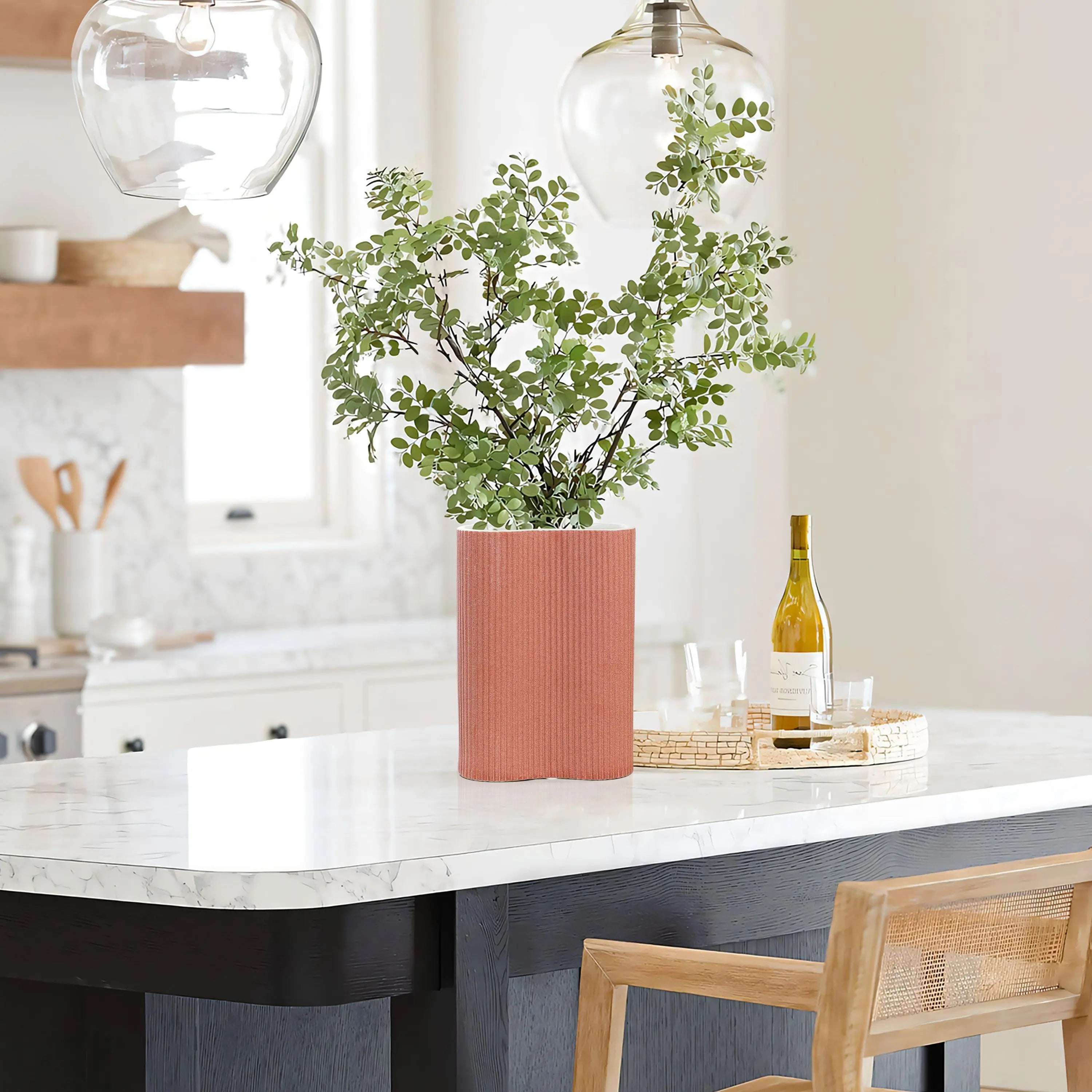 vase-and-a-bottle-on-a-kitchen-counter