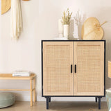 Modern-Azhar-black -two-door-rattan-storage-cabinet-goes-with-all-decor