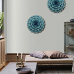 distressed-hues-of-teal-and-blue-metal-gold-tips-wall-decor-for-any-home