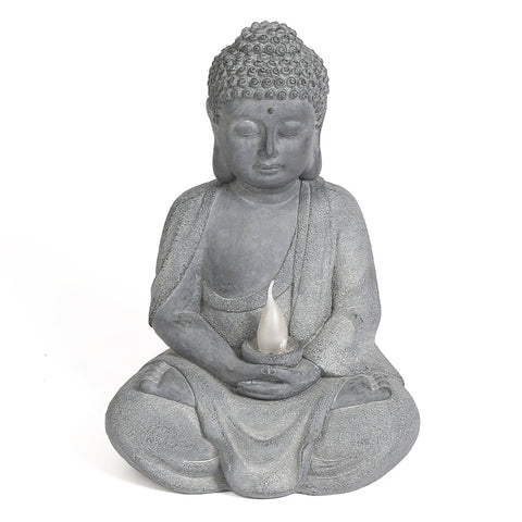 Bodhi  meditating buddha statue, with light