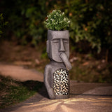 No Evil garden statues, w/solar lights, set of 3 - LuxenHome