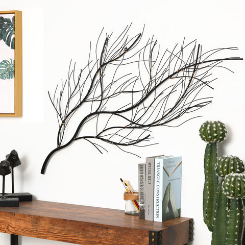Black Metal Branch Wall Decor