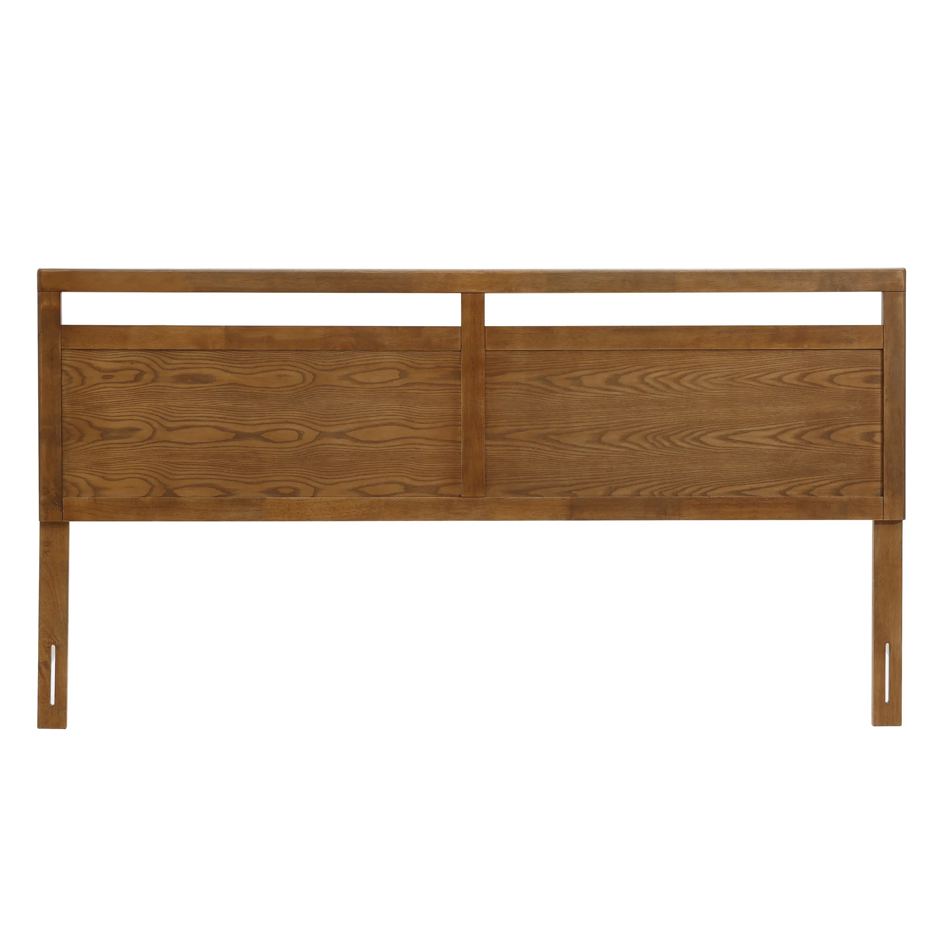 George free-standing walnut finish headboard, king - LuxenHome