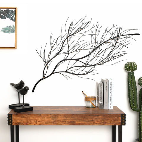 Black Metal Branch Wall Decor