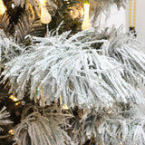 Pre-Lit Artificial Snow-Flocked Christmas Tree, 7.5ft