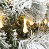 Pre-Lit Artificial Snow-Flocked Christmas Tree, 7.5ft