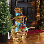 Golden-Holiday-Snowman-with-LED-lights-perfect-for-entry-way