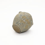 Brown & Gray Round Terracotta Vase with Handles,10.8''