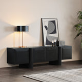 Black TV Stand with Storage for TVs up to 70''