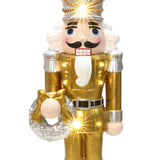 Christmas Soldier Nutcracker Holiday Decor with Wreath, 2FT