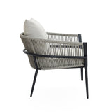 Ventura outdoor metal and rattan armchair